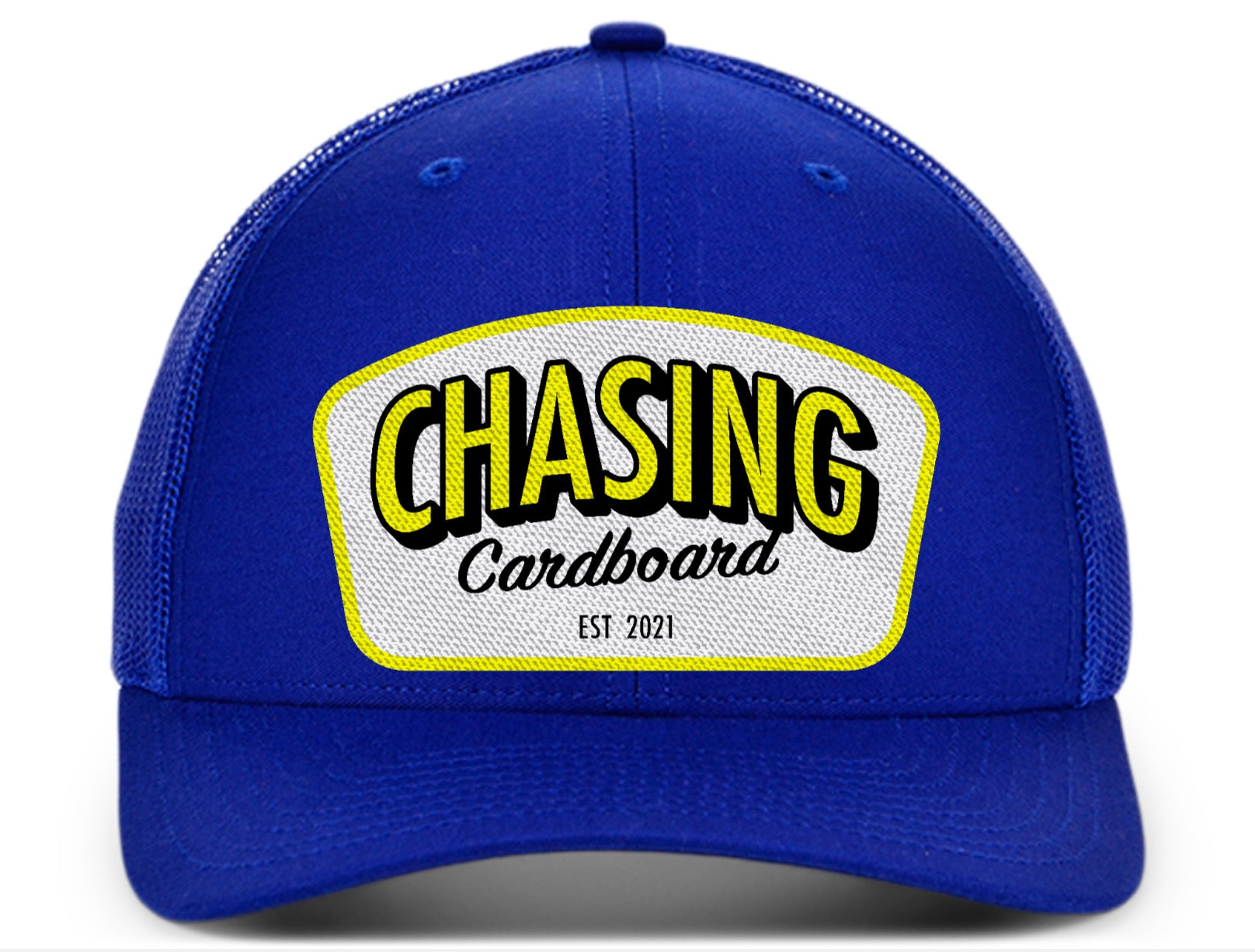THE PATCH | CHASING CARDBOARD | Royal Blue | 2025 Hat